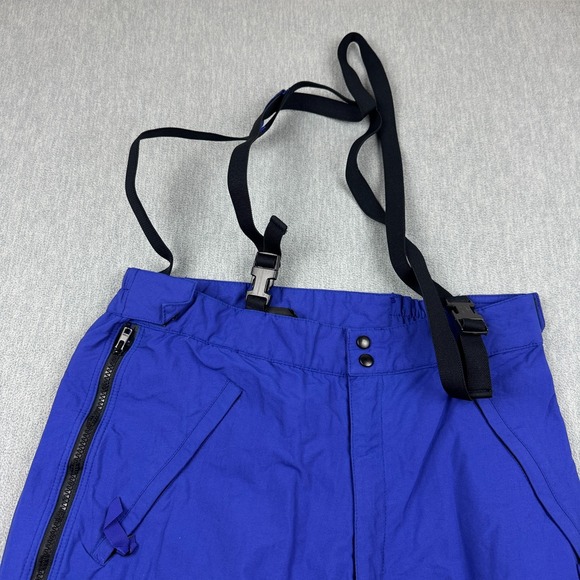 Vintage Patagonia Pants Mens 34 Purple Full Side Zip Suspender Snowboard Ski 90S - Picture 2 of 16